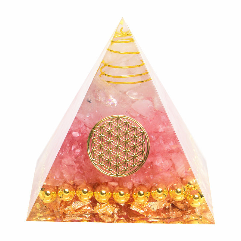 Celestial Harmony™: Natural Tiger Eye & Amethyst Orgone Energy Pyramid – Reiki Healing & Chakra Amplifier