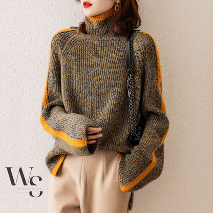 Megan - Turtle Neck Retro Comfy Sweater