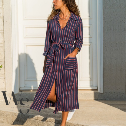 Jen™ Stripe Shirt Women's Dress – Perfect for Spring & Summer!