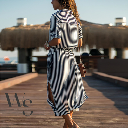 Jen™ Stripe Shirt Women's Dress – Perfect for Spring & Summer!