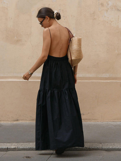 Elegant Backless Maxi Dress