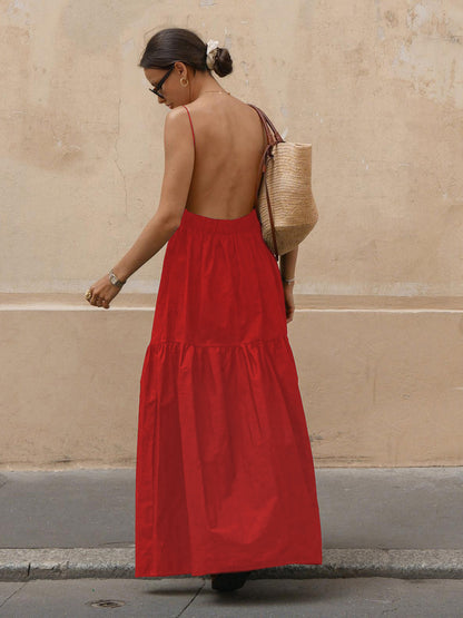 Elegant Backless Maxi Dress