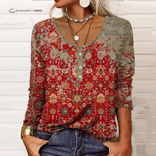 Rachael™ Stylish Sweater with Azteken Pattern