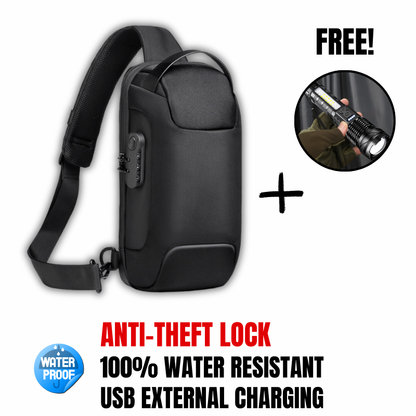 AquaGuard™ Anti-Theft Waterproof Sling Bag + Free LED Travel Light (50% OFF LAST DAY)